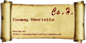 Csomay Henrietta névjegykártya