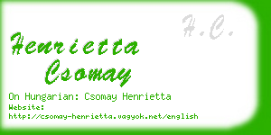 henrietta csomay business card